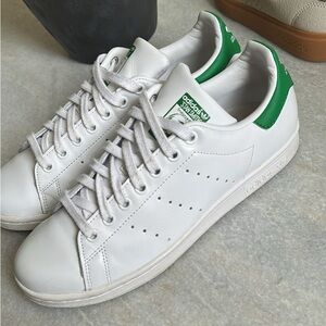 Adidas Classic White and Green Shoes